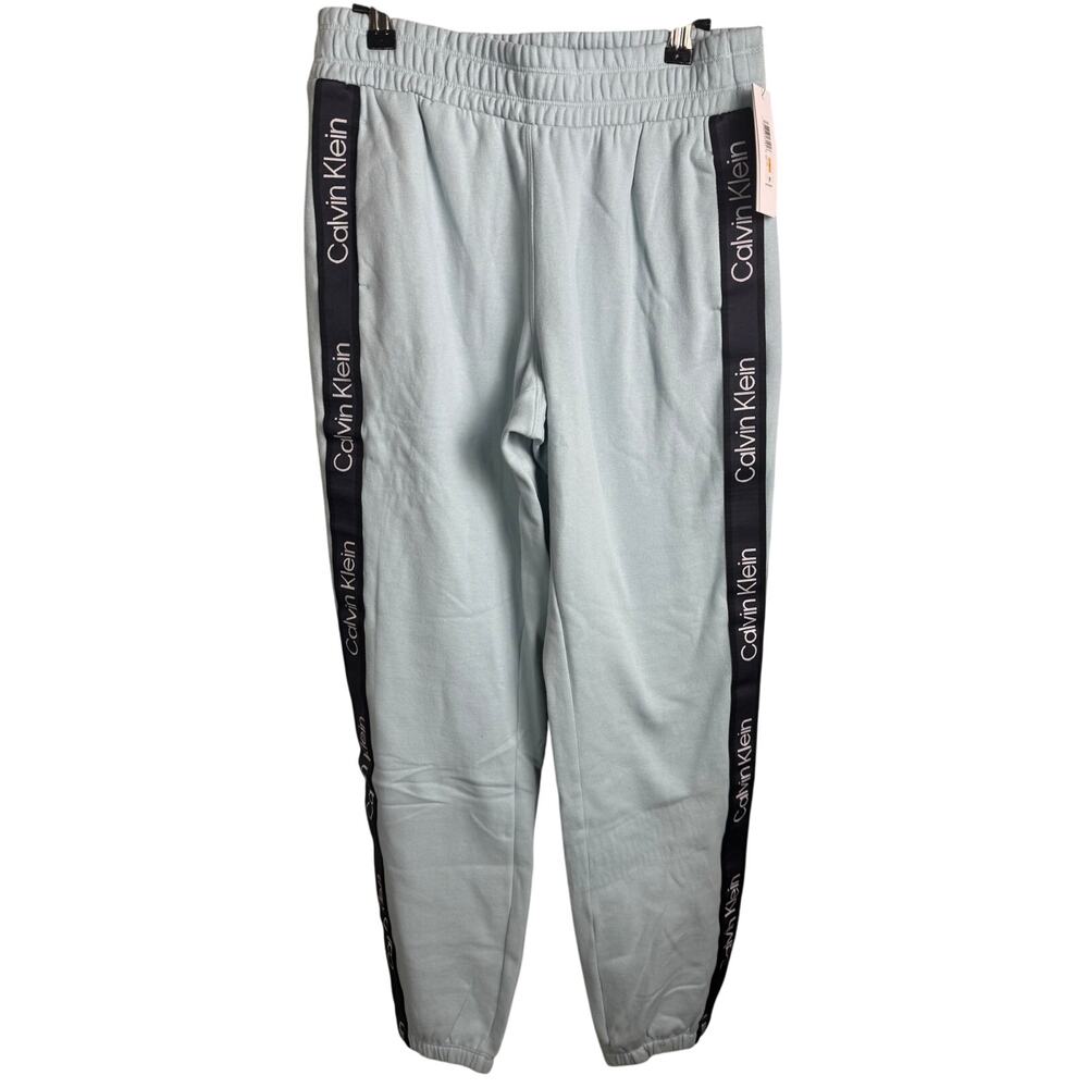 Calvin Klein Women's Fleece Logo Stripe Joggers NWOT SEA LEVEL SIZE XS - Picture 4 of 9